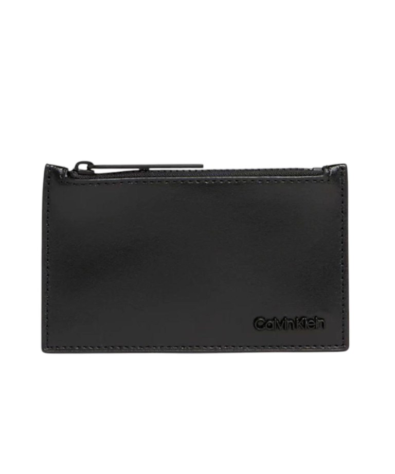 Calvin Klein - Ανδρική Δερμάτινη Καρτοθήκη Minimal Focus Ew 3cc K50K511267-BEH Μαύρο