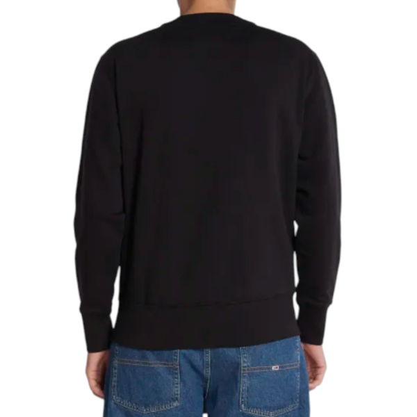 Calvin Klein - Ανδρική Μακρυμάνικη Φούτερ Institutional Crew Neck Relaxed Fit J30J324116-BEH Μαύρο J30J324116-BEH