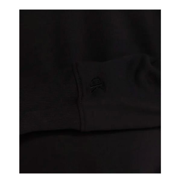 Calvin Klein - Ανδρική Μακρυμάνικη Φούτερ Institutional Crew Neck Relaxed Fit J30J324116-BEH Μαύρο J30J324116-BEH