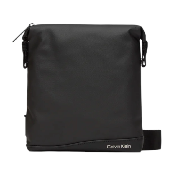 Calvin Klein - Ανδρική Τσάντα Ώμου / Χιαστί Rubberized Conv Flatpack K50K511254-BEH Μαύρο