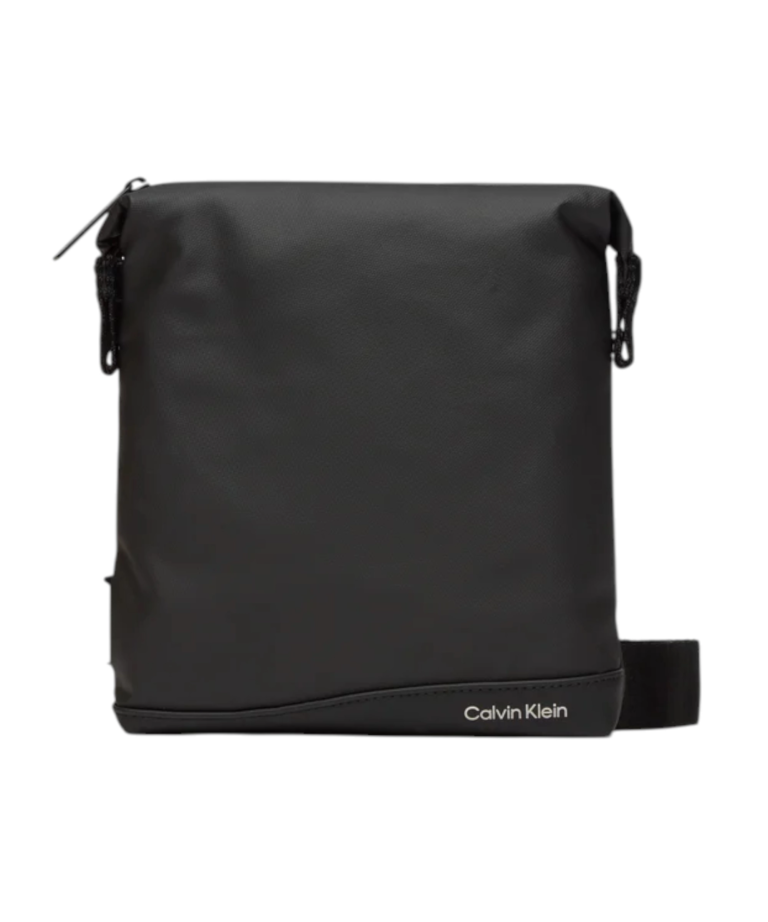 Calvin Klein - Ανδρική Τσάντα Ώμου / Χιαστί Rubberized Conv Flatpack K50K511254-BEH Μαύρο