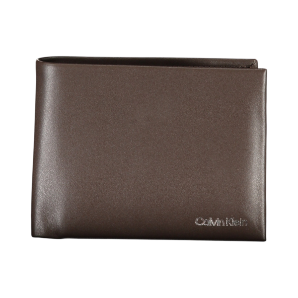 Calvin Klein - Ανδρικό Δερμάτινο Πορτοφόλι Ck Concise Trifold 10Cc W/Coin L K50K510600-BAR Καφέ