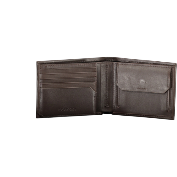 Calvin Klein - Ανδρικό Δερμάτινο Πορτοφόλι Ck Concise Trifold 10Cc W/Coin L K50K510600-BAR Καφέ K50K510600-BAR