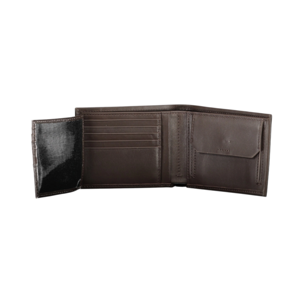 Calvin Klein - Ανδρικό Δερμάτινο Πορτοφόλι Ck Concise Trifold 10Cc W/Coin L K50K510600-BAR Καφέ K50K510600-BAR