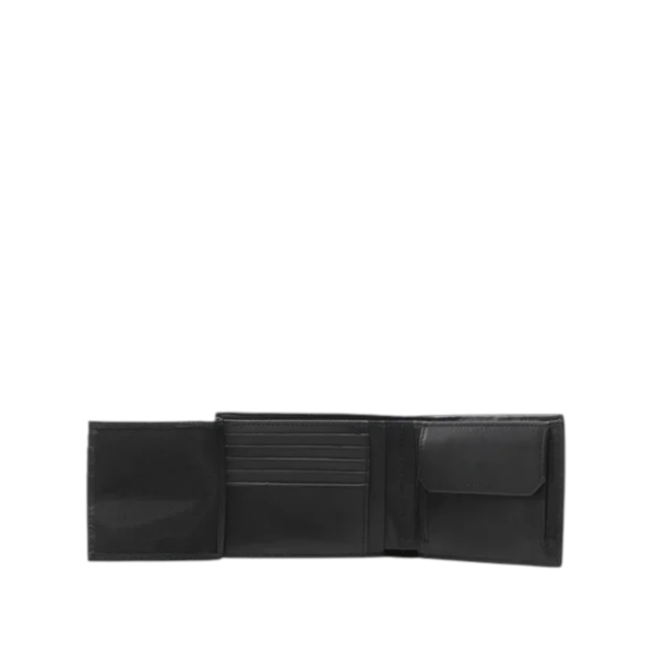 Calvin Klein - Ανδρικό Δερμάτινο Πορτοφόλι Ck Median Trifold 10Cc W/Coin K50K510301-BAX Μαύρο K50K510301-BAX