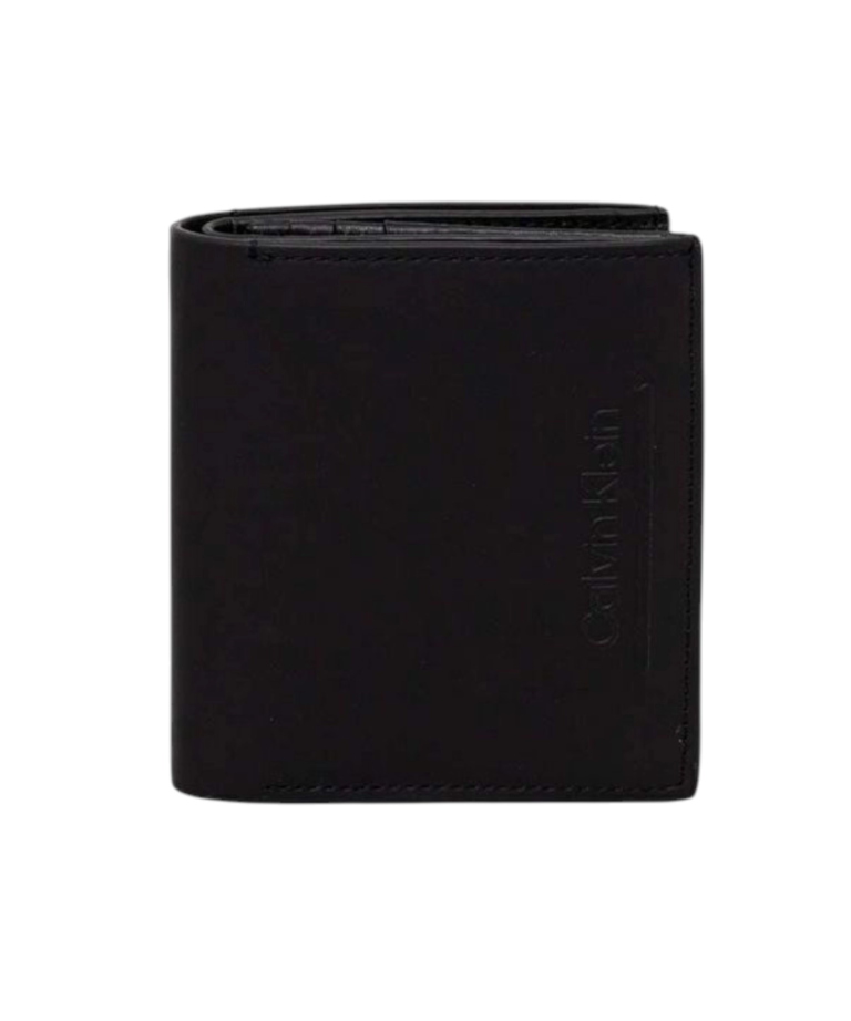 Calvin Klein - Ανδρικό Δερμάτινο Πορτοφόλι Ck Set Trifold 6Cc W/Coin K50K510887-BAX Μαύρο