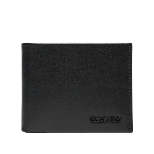 Calvin Klein - Ανδρικό Δερμάτινο Πορτοφόλι Minimal Focus Bifold 6Cc W/Bill K50K511277-BEH Μαύρο