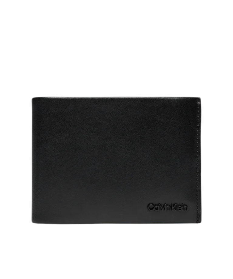 Calvin Klein - Ανδρικό Δερμάτινο Πορτοφόλι Minimal Focus Trifold 10Cc W/Coi K50K511271-BEH Μαύρο
