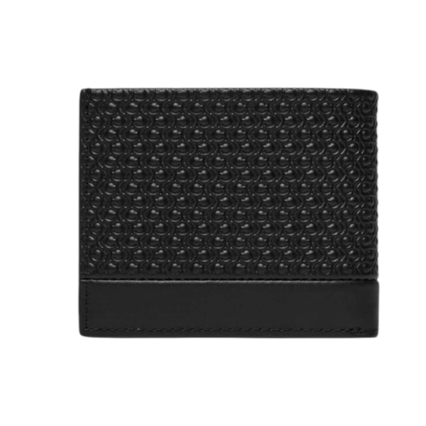 Calvin Klein - Ανδρικό Δερμάτινο Πορτοφόλι Modern Bar Bifold 6Cc W/Bill K50K511374-0GL Μαύρο K50K511374-0GL