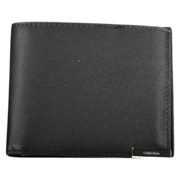Calvin Klein - Ανδρικό Δερμάτινο Πορτοφόλι Modern Plaque Bifold 6cc W/Bill K50K509975-BAX Μαύρο