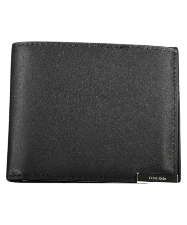 Calvin Klein - Ανδρικό Δερμάτινο Πορτοφόλι Modern Plaque Bifold 6cc W/Bill K50K509975-BAX Μαύρο