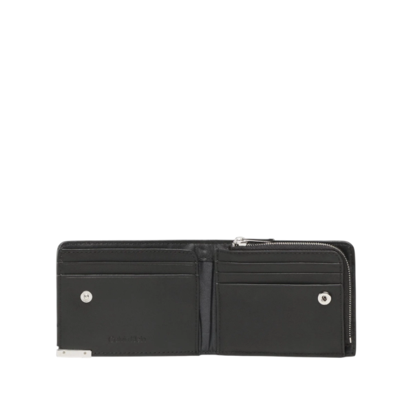 Calvin Klein - Ανδρικό Δερμάτινο Πορτοφόλι Modern Plaque Bifold Half Z/A K50K509974-BAX Μαύρο K50K509974-BAX