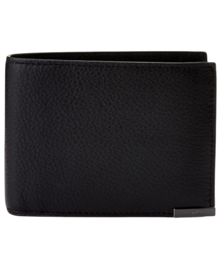 Calvin Klein - Ανδρικό Δερμάτινο Πορτοφόλι Modern Plaque Trifold 10CC Coin K50K510311-BAX Μαύρο