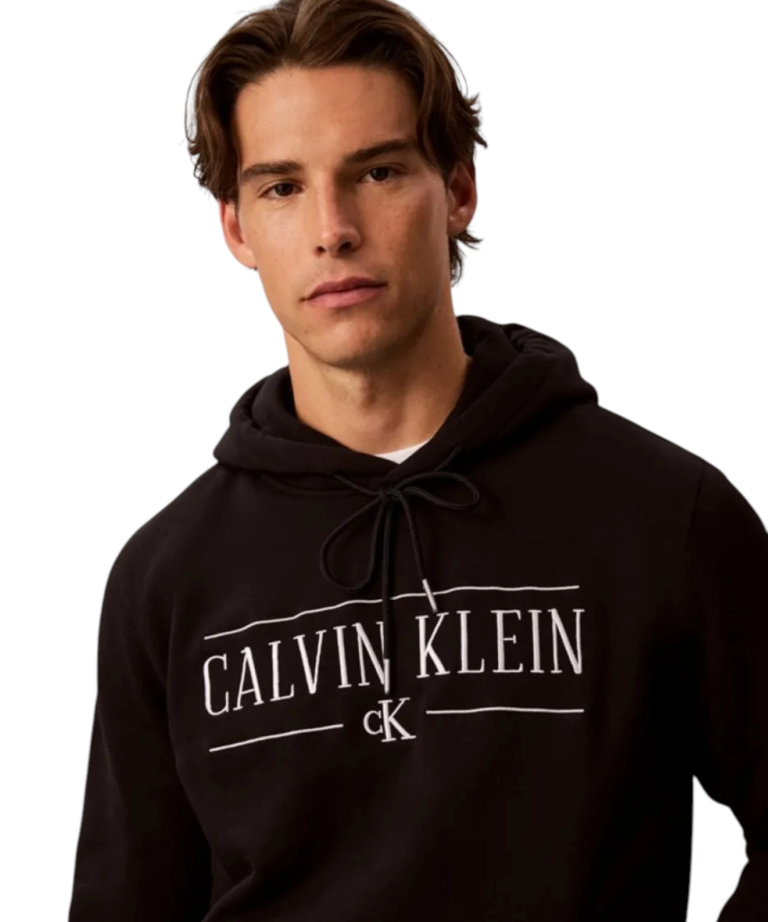 Calvin Klein - Ανδρικό Μακρυμάνικο Φούτερ Varsity Logo Relaxed Fit LV04RH238G-UB1 Μαύρο