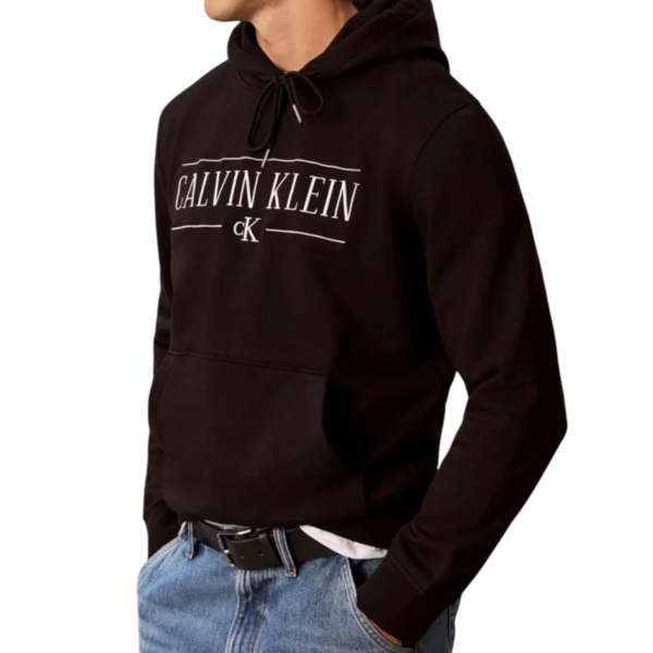 Calvin Klein - Ανδρικό Μακρυμάνικο Φούτερ Varsity Logo Relaxed Fit LV04RH238G-UB1 Μαύρο LV04RH238G-UB1