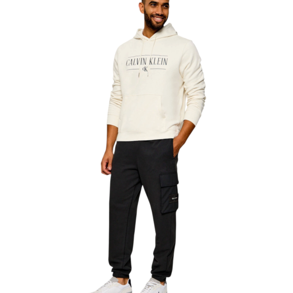 Calvin Klein - Ανδρικό Μακρυμάνικο Φούτερ Varsity Logo Relaxed Fit LV04RH238G-YAS Εκρού LV04RH238G-YAS