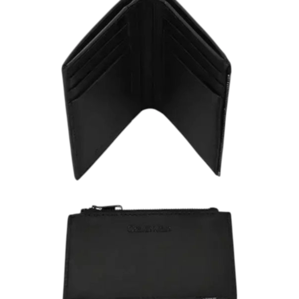Calvin Klein - Ανδρικό Πορτοφόλι Modern Bar Trifold 6Cc Detach K50K510886-BAX Μαύρο K50K510886-BAX