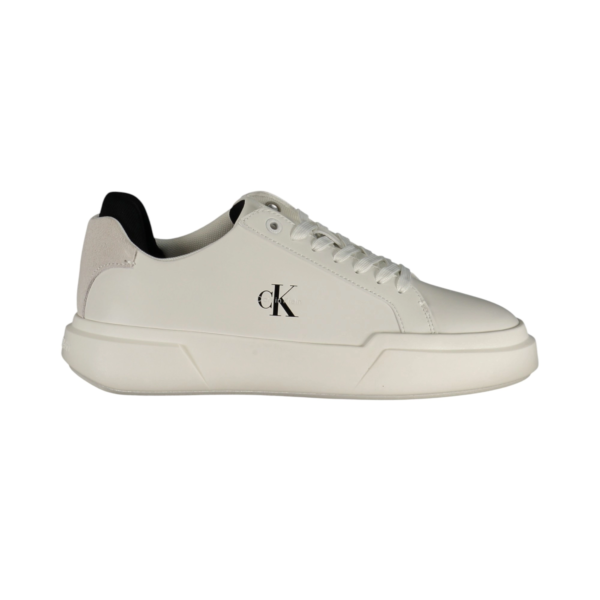 Calvin Klein - Γυναικεία Sneakers Chunky Lace-up Leather HW0HW03224-01W Λευκό