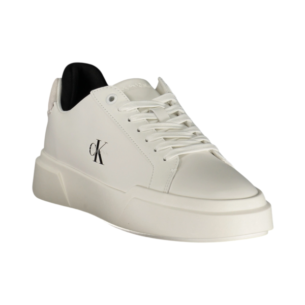 Calvin Klein - Γυναικεία Sneakers Chunky Lace-up Leather HW0HW03224-01W Λευκό HW0HW03224-01W
