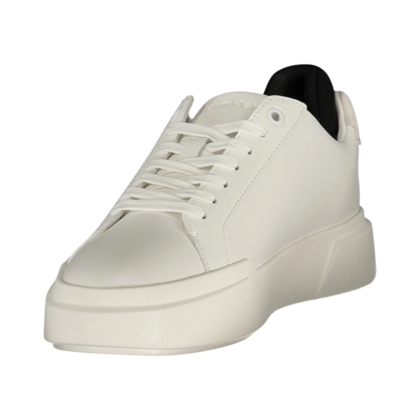 Calvin Klein - Γυναικεία Sneakers Chunky Lace-up Leather HW0HW03224-01W Λευκό HW0HW03224-01W