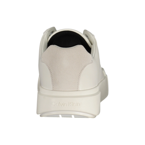 Calvin Klein - Γυναικεία Sneakers Chunky Lace-up Leather HW0HW03224-01W Λευκό HW0HW03224-01W