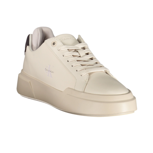 Calvin Klein - Γυναικεία Sneakers Chunky Lace-up Leather HW0HW03224-0KE Offwhite HW0HW03224-0KE