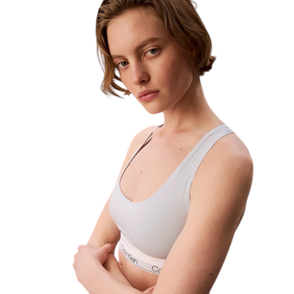 Calvin Klein - Γυναικεία Αθλητικά Μπουστάκια Icon Cotton Modal LV00QF8494-PSO Μαύρο/Γαλάζιο LV00QF8494-PSO