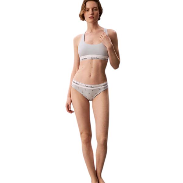 Calvin Klein - Γυναικεία Αθλητικά Μπουστάκια Icon Cotton Modal LV00QF8494-PSO Μαύρο/Γαλάζιο LV00QF8494-PSO