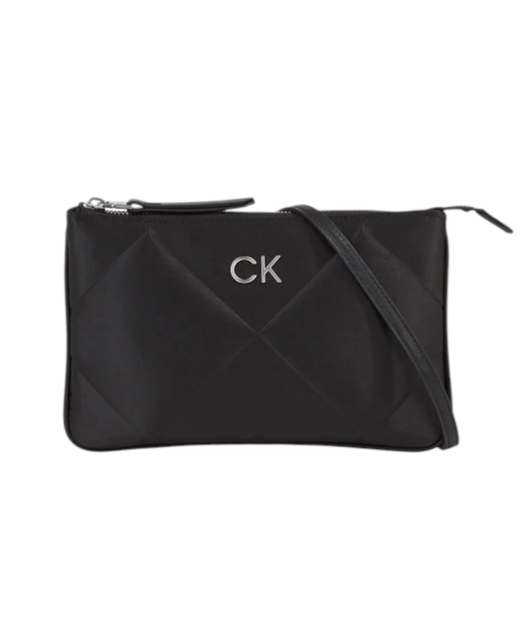 Calvin Klein - Γυναικεία Τσάντα Re-Lock Quilt Crossbody - Satin K60K611299-BAX Μαύρο