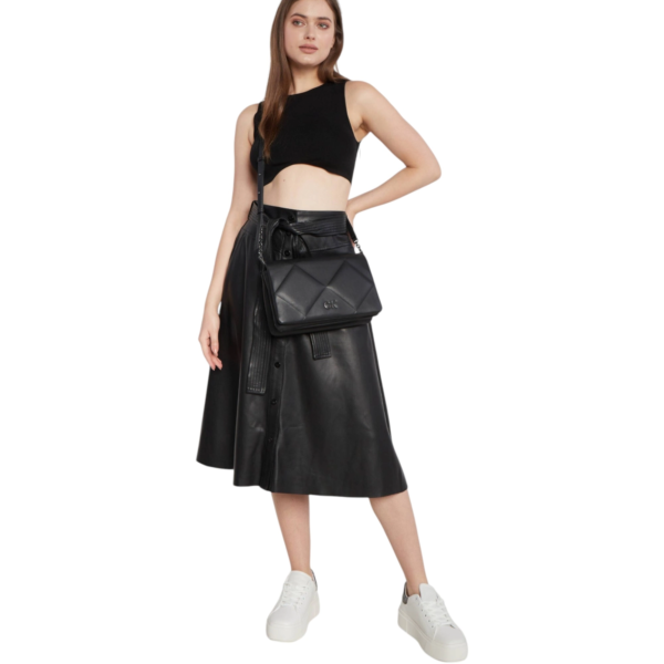 Calvin Klein - Γυναικεία Τσάντα Re-Lock Quilt K60K611021-BAX Μαύρο K60K611021-BAX