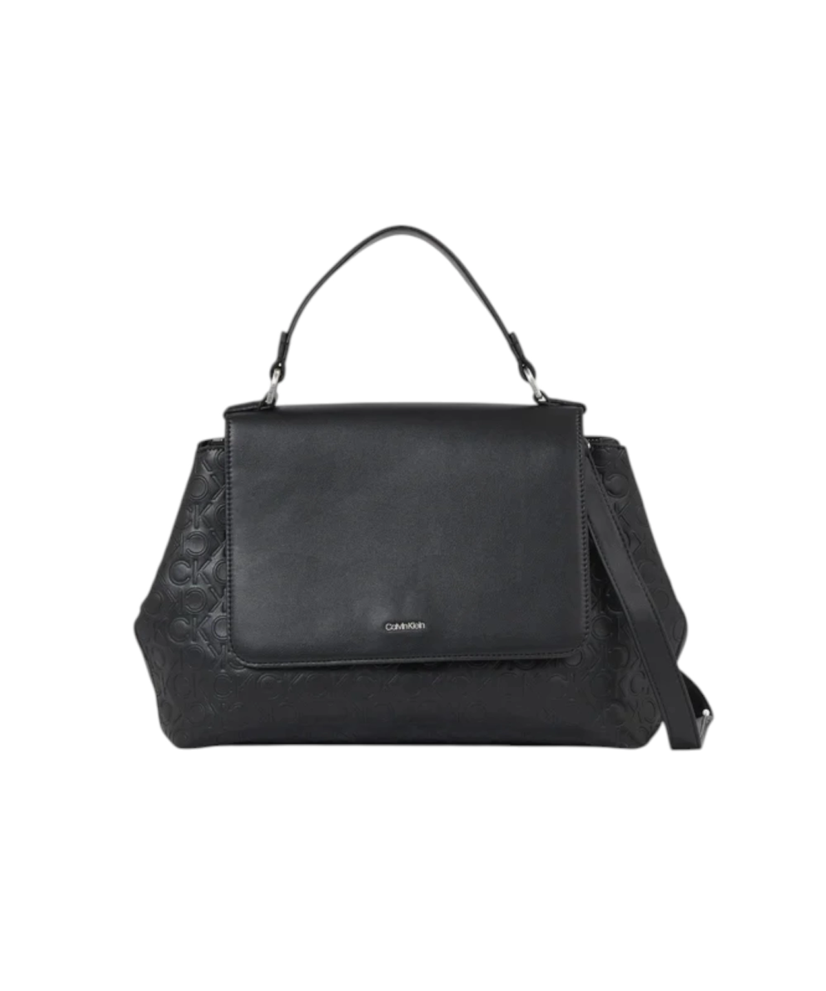 Calvin Klein - Γυναικεία Τσάντα Ώμου Ck Must Top Handle Tote-Emb Mono K60K611285-BAX Μαύρο