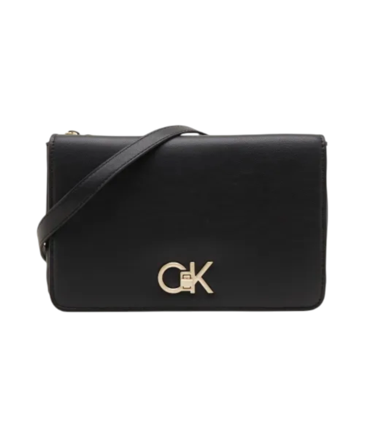 Calvin Klein - Γυναικεία Τσάντα Ώμου Re-Lock Double Gusset K60K611531-BAX Μαύρο