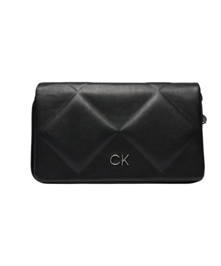 Calvin Klein - Γυναικεία Τσάντα Ώμου Re-Lock Quilt K60K611021-BEH Μαύρο