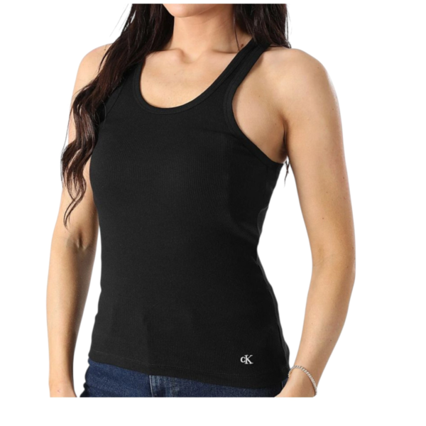 Calvin Klein - Γυναικείες Φανέλες Αμάνικες 3Pack Tank Rib Scoop Neck LV00QS7493-IE3 Λευκό/Μαύρο/Γκρί LV00QS7493-IE3