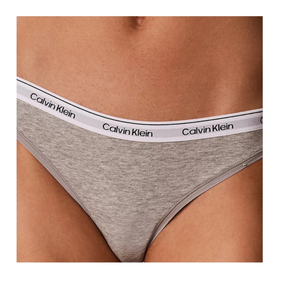 Calvin Klein - Γυναικείο String 3 Pack Icon Logo LV00QD5209-H03 Μαύρο/Γκρί/Fantasia LV00QD5209-H03