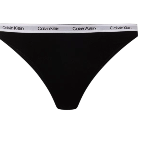 Calvin Klein - Γυναικείο String 3 Pack Icon Logo LV00QD5209-H03 Μαύρο/Γκρί/Fantasia LV00QD5209-H03