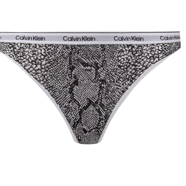 Calvin Klein - Γυναικείο String 3 Pack Icon Logo LV00QD5209-H03 Μαύρο/Γκρί/Fantasia LV00QD5209-H03