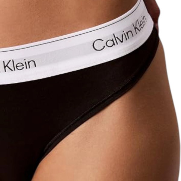 Calvin Klein - Γυναικείο String Icon 2 Pack Cotton Modal LV00QF8834-PSO Μαύρο/Γαλάζιο LV00QF8834-PSO
