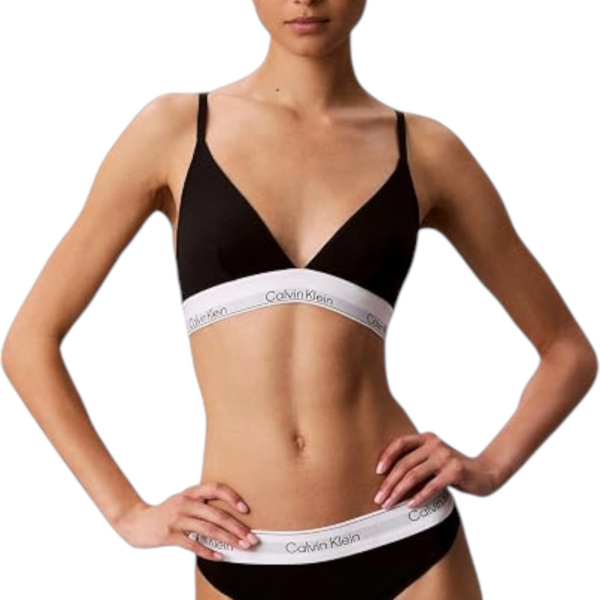 Calvin Klein - Γυναικείο String Icon 2 Pack Cotton Modal LV00QF8834-PSO Μαύρο/Γαλάζιο LV00QF8834-PSO