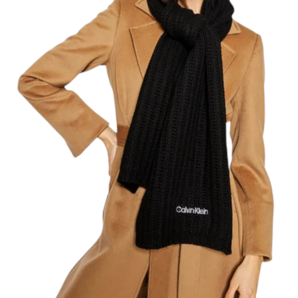 Calvin Klein - Γυναικείο Κασκόλ Oversized Knit Scarf 30X180 K60K608496-BAX Μαύρο K60K608496-BAX