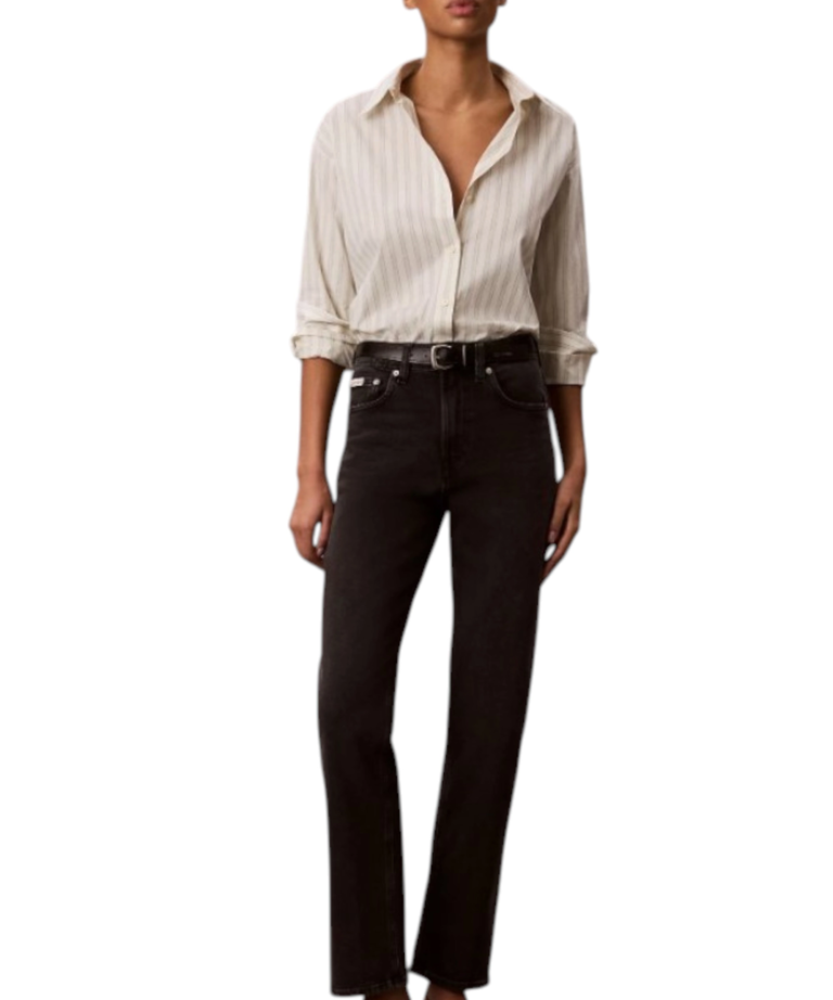 Calvin Klein - Γυναικείο Παντελόνι Τζιν High Rise Straight LV047F708G-Q2L Μαύρο