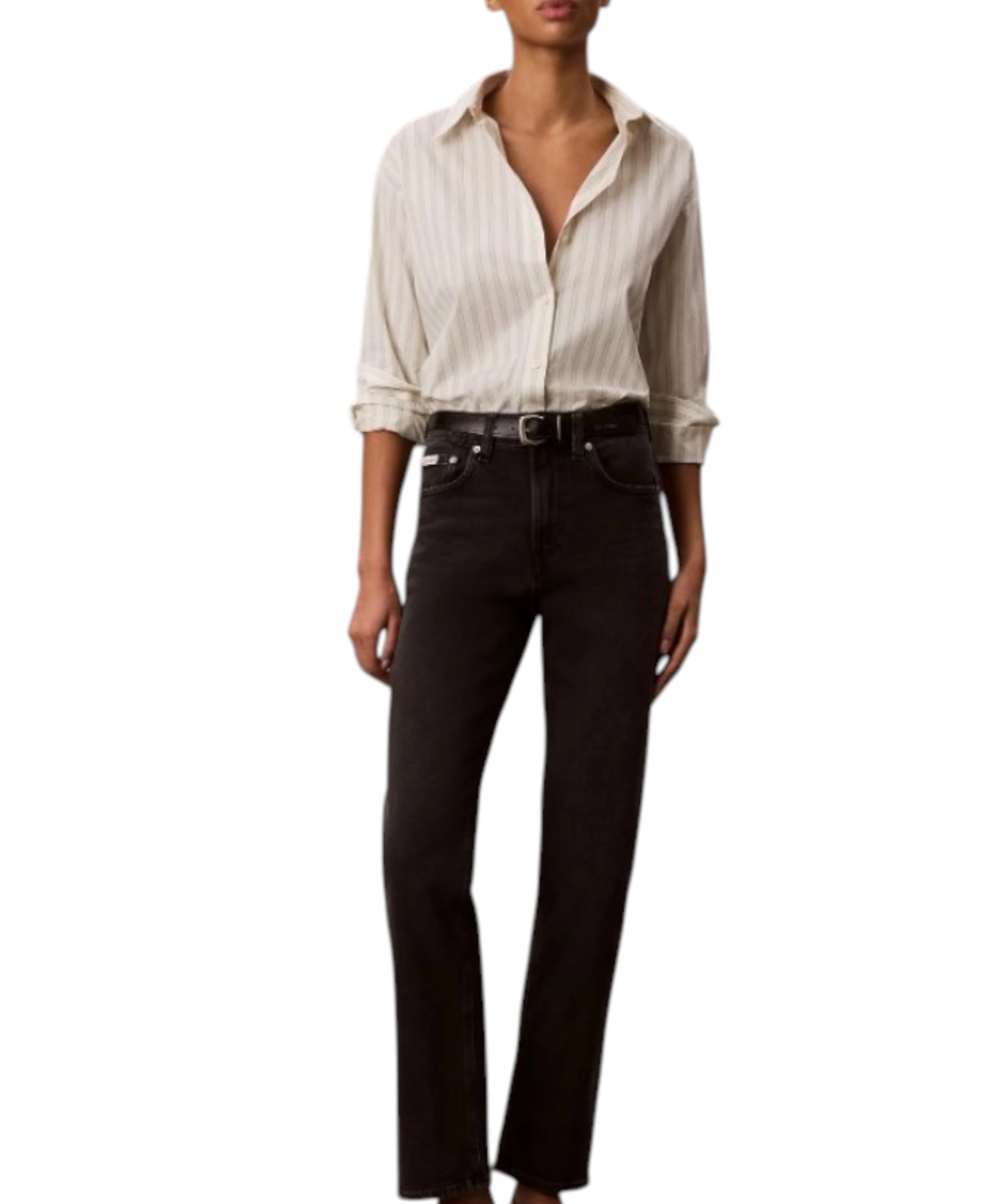 Calvin Klein - Γυναικείο Παντελόνι Τζιν High Rise Straight LV047F708G-Q2L Μαύρο (1) Calvin Klein - Γυναικείο Παντελόνι Τζιν High Rise Straight LV047F708G-Q2L Μαύρο LV047F708G-Q2L