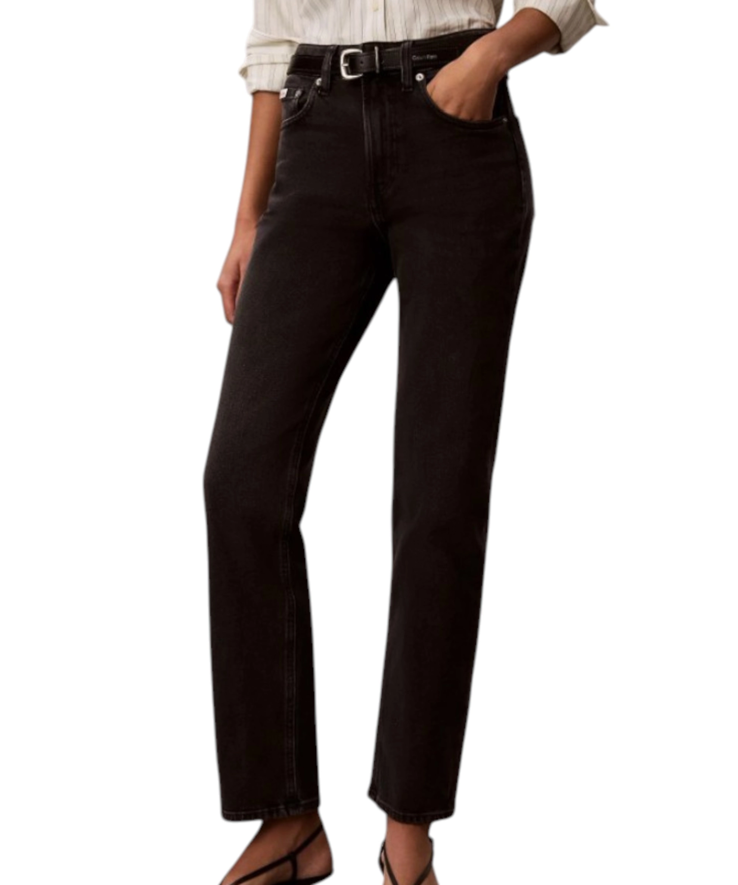 Calvin Klein – Γυναικείο Παντελόνι Τζιν High Rise Straight LV047F708G-Q2L Μαύρο (2) Calvin Klein - Γυναικείο Παντελόνι Τζιν High Rise Straight LV047F708G-Q2L Μαύρο LV047F708G-Q2L