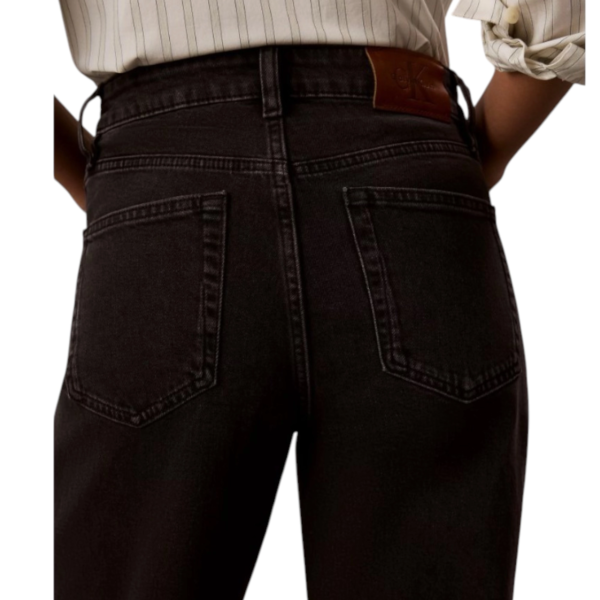 Calvin Klein - Γυναικείο Παντελόνι Τζιν High Rise Straight LV047F708G-Q2L Μαύρο LV047F708G-Q2L