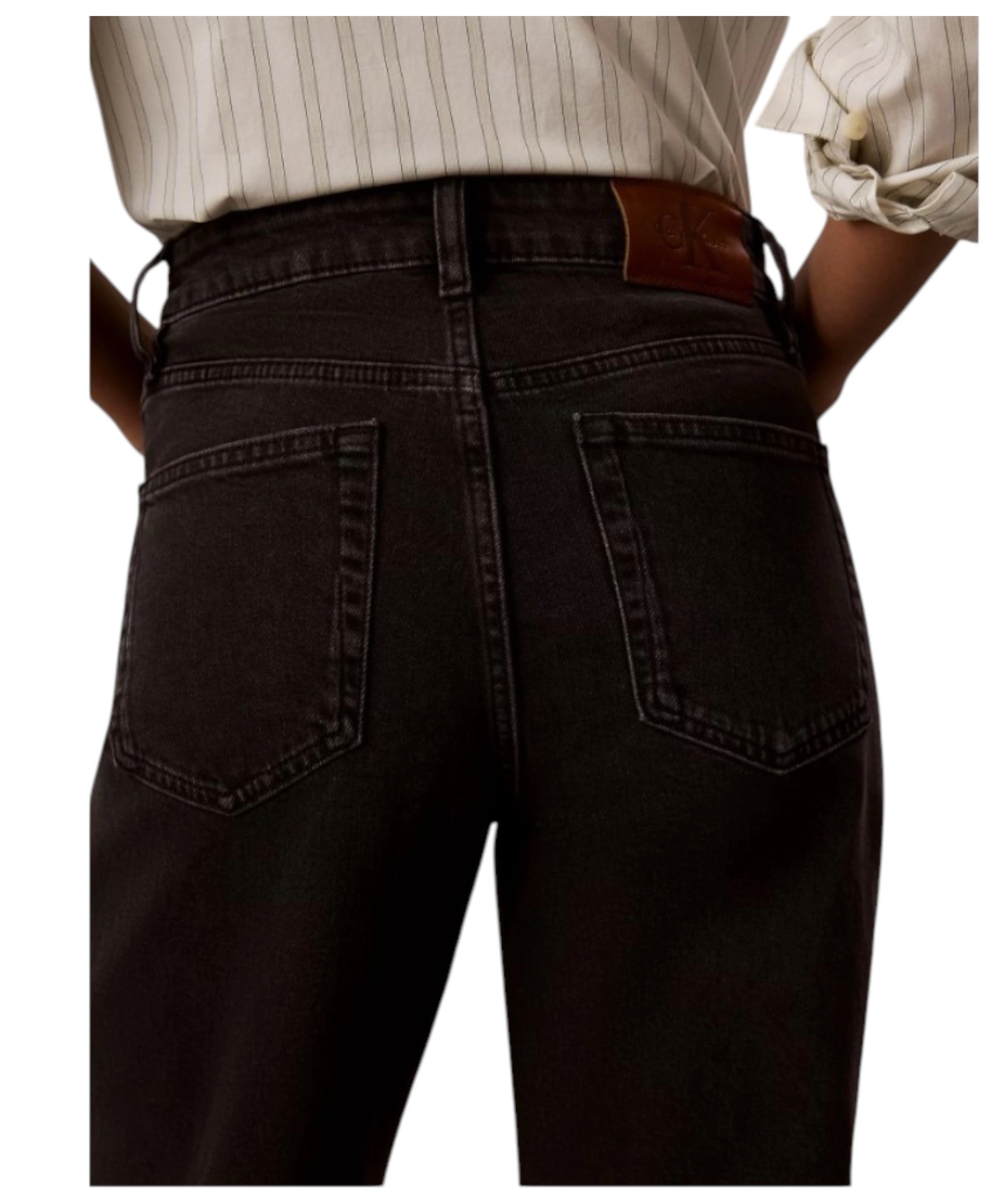 Calvin Klein – Γυναικείο Παντελόνι Τζιν High Rise Straight LV047F708G-Q2L Μαύρο (3) Calvin Klein - Γυναικείο Παντελόνι Τζιν High Rise Straight LV047F708G-Q2L Μαύρο LV047F708G-Q2L