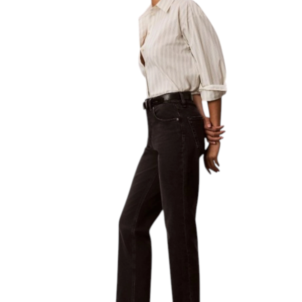 Calvin Klein - Γυναικείο Παντελόνι Τζιν High Rise Straight LV047F708G-Q2L Μαύρο LV047F708G-Q2L