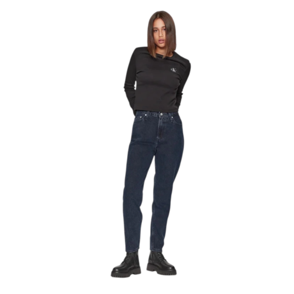 Calvin Klein - Γυναικείο Παντελόνι Τζιν Mom Fit J20J221786-1BJ Μπλε