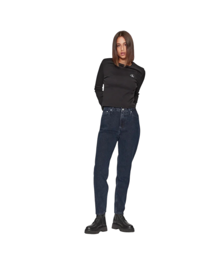 Calvin Klein - Γυναικείο Παντελόνι Τζιν Mom Fit J20J221786-1BJ Μπλε