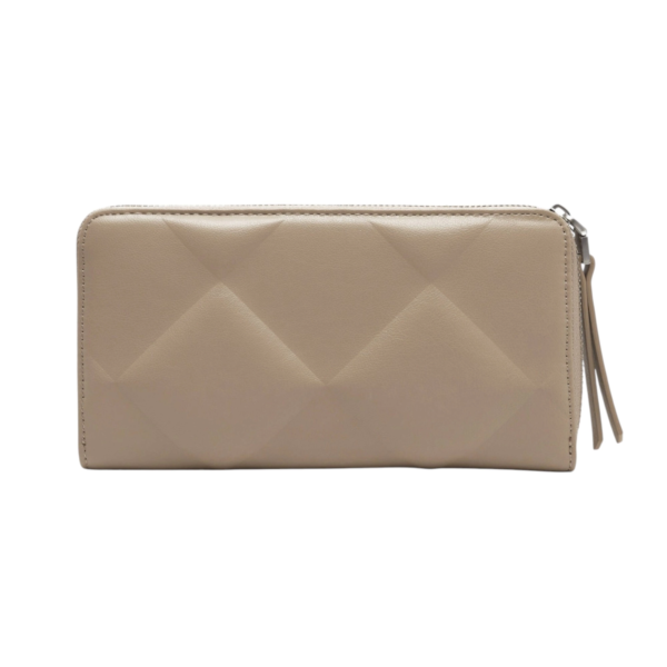 Calvin Klein - Γυναικείο Πορτοφόλι Μεγάλο Re-Lock Quilt Za K60K610774-A04 Μπεζ/Καφέ K60K610774-A04