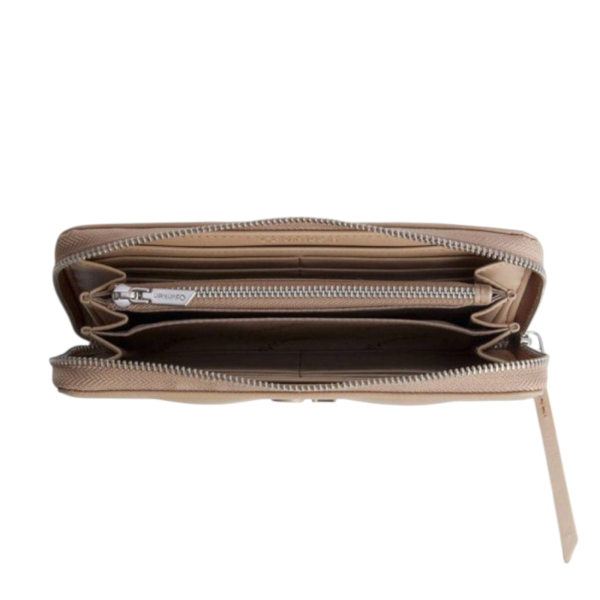 Calvin Klein - Γυναικείο Πορτοφόλι Μεγάλο Re-Lock Quilt Za K60K610774-A04 Μπεζ/Καφέ K60K610774-A04